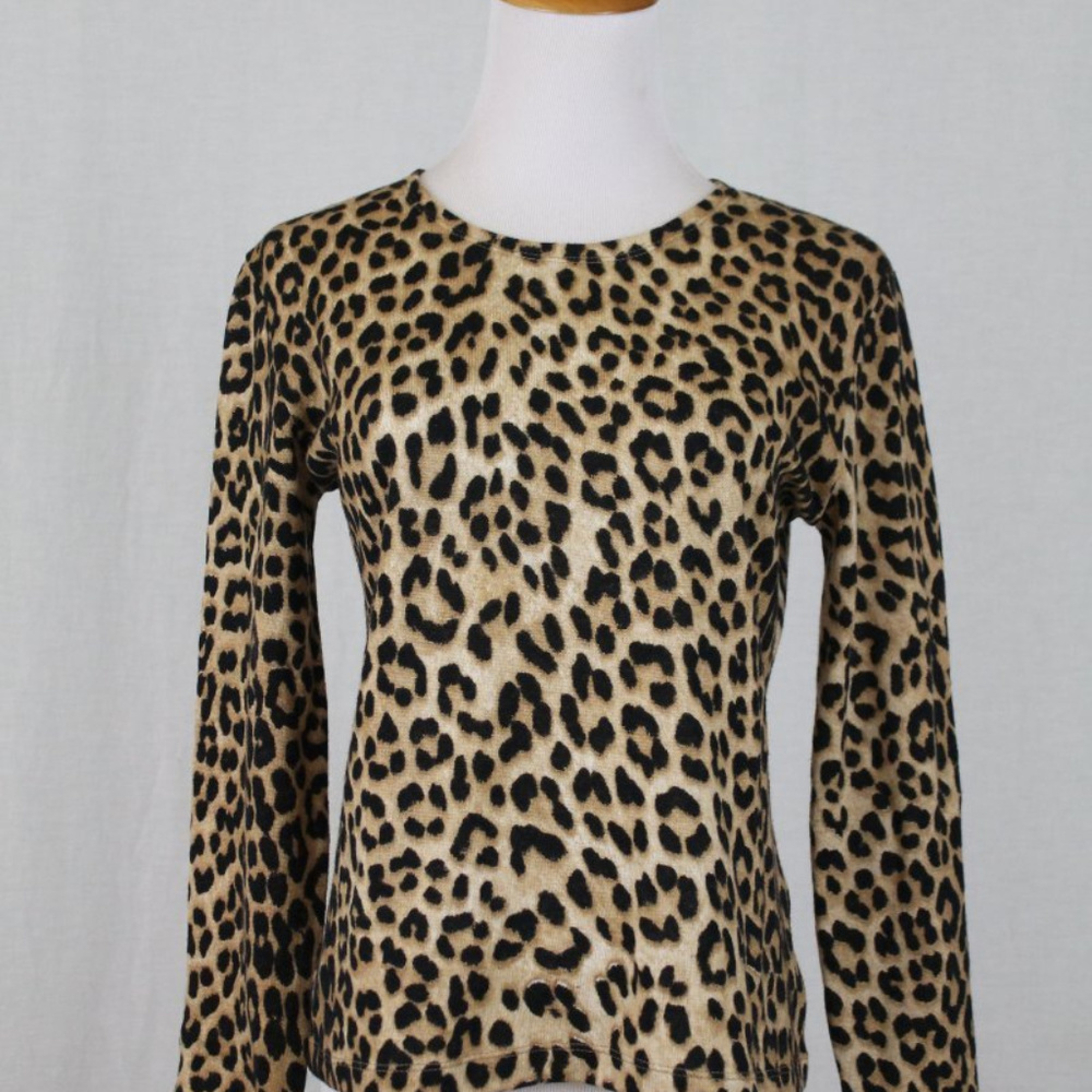 MAGDA BUTRYM Cheetah Print Wool Sweater Italy 42 S - Picture 1 of 7